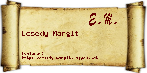 Ecsedy Margit névjegykártya