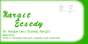 margit ecsedy business card